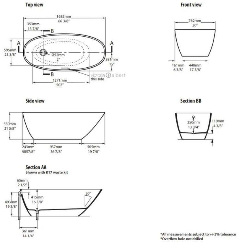 Victoria & Albert Mozzano 2 Freestanding Bath