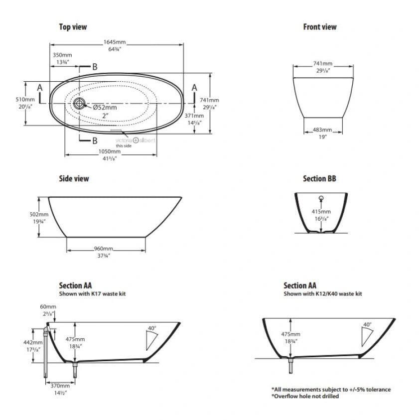 Victoria & Albert Mozzano Freestanding Bath