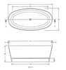 Hudson Reed Rose L1510 x W760mm Oval Freestanding Bath