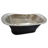 Coppersmith Creations Copper Straight Base Nickel Inside Black Freestanding Bath