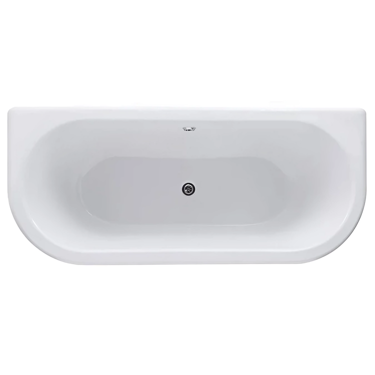 Old London Kenton 1690 x 745 'D' Shaped Back To Wall Freestanding Bath