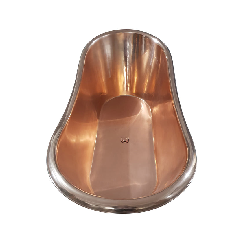 Coppersmith Creations Copper Clawfoot Blue Green Freestanding Bath