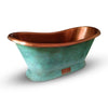 Coppersmith Creations Copper Blue Green Freestanding Bath