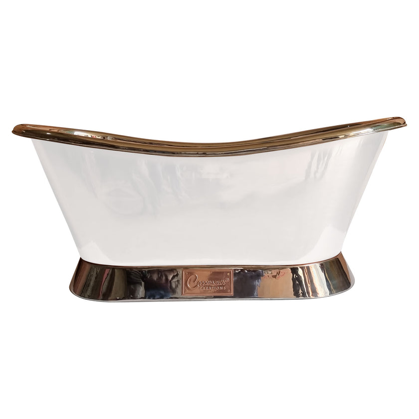 Coppersmith Creations Copper Matt White Nickel Freestanding Bath