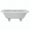 Nuie 1700 Double Ended Back to Wall Roll Top Freestanding Bath