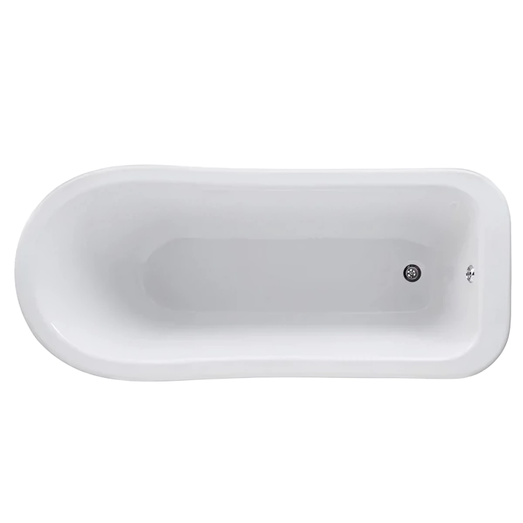 Nuie Kensington 1500 x 730mm Small Roll Top Slipper Freestanding Bath