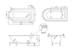 Old London Winterburn Single Ended Traditional Shower Freestanding Bath All Sizes