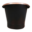 Coppersmith Creations Copper Polished Roll Top Black Freestanding Bath