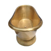 Coppersmith Brushed Slanting Base Brass Exterior Freestanding Bath