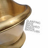 Coppersmith Brushed Slanting Base Brass Exterior Freestanding Bath