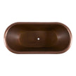 Coppersmith Creations Copper Smooth Double Slipper Freestanding Bath
