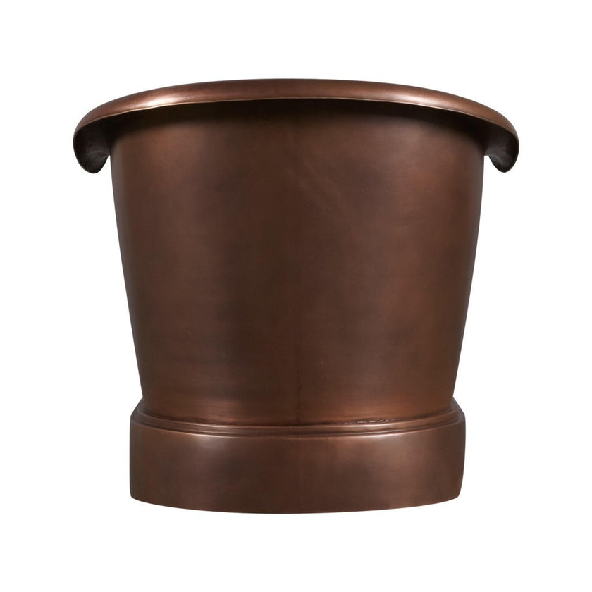 Coppersmith Creations Copper Smooth Double Slipper Freestanding Bath