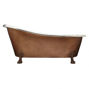 Coppersmith Smooth Copper Nickel Clawfoot Freestanding Bath