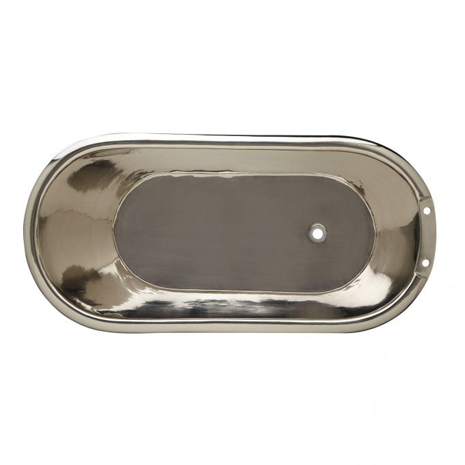 Coppersmith Smooth Copper Nickel Clawfoot Freestanding Bath