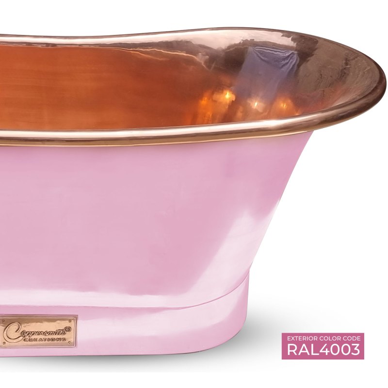 Coppersmith Creations Copper Pink Freestanding Bath