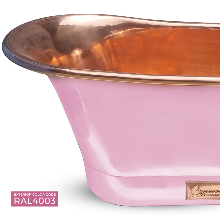 Coppersmith Creations Copper Pink Freestanding Bath