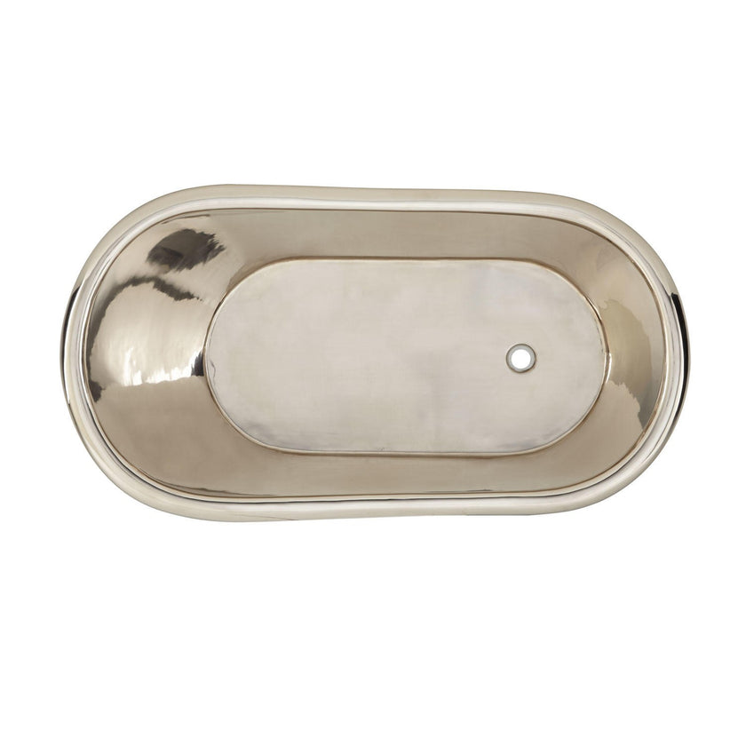 Coppersmith Copper Clawfoot Slipper Nickel Freestanding Bath
