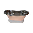 Copper Tub Style Sink Nickel Inside & on Base Copper Outside