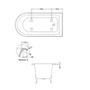 BC Designs Tye Freestanding Shower Bath - All Sizes