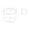 Scudo Aruba Bath In Acrylic White Freestanding Bath