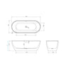 Scudo Form Acrylic White Freestanding Bath