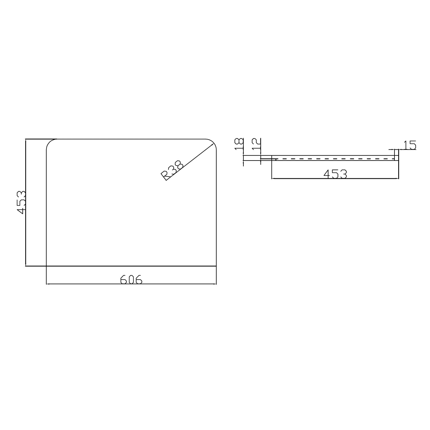 Bella 600mm 18mm Solid Surface Countertop