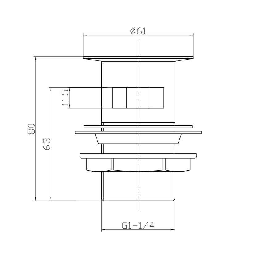 Black Round slotted Sprung Basin Waste