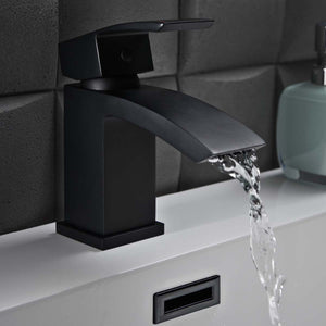 Descent Matt Black Mini Mono Basin Mixer