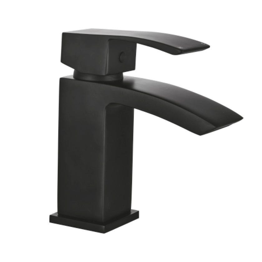 Descent Matt Black Mono Basin Mixer
