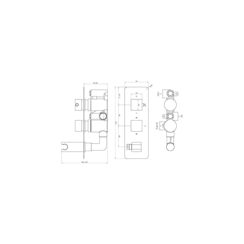 Concealed shower valve bath filler