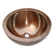 Double Wall Copper Sink Outside Hammered Inside Smooth 16