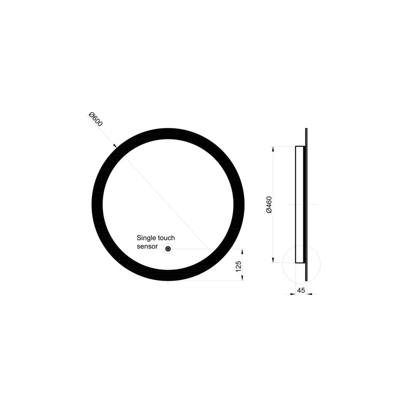 Lunar LED Mirror W/Demister Pad