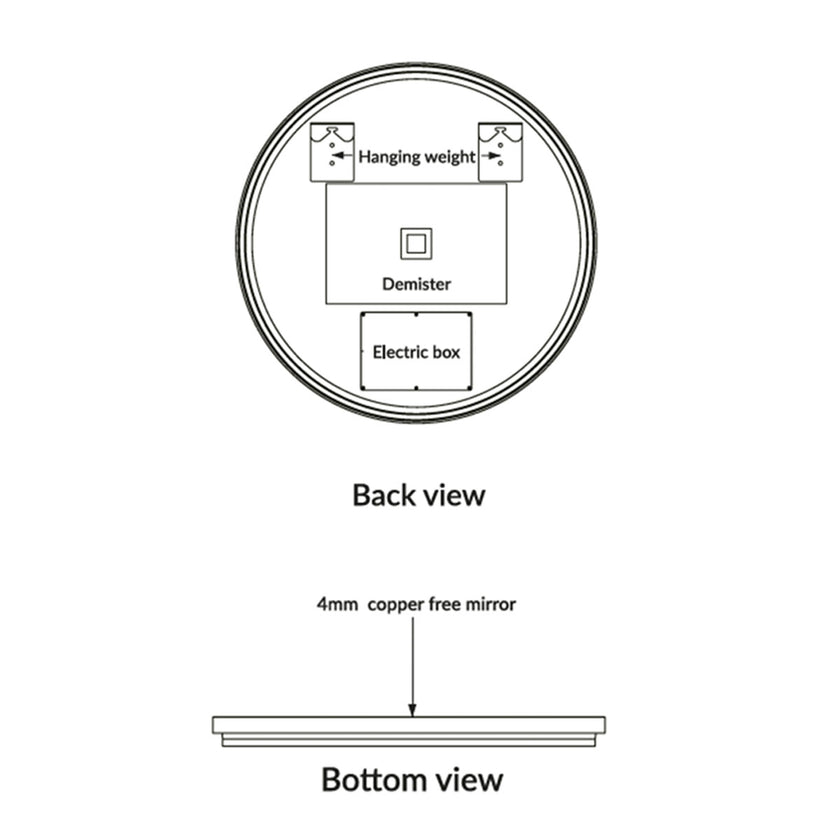 Macie 600 LED Round Mirror