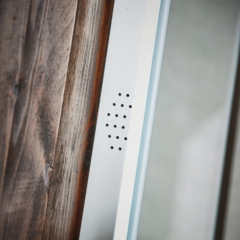 Mosca LED Mirror with Demister Pad and Shaver Socket and Bluetooth 500x700mm