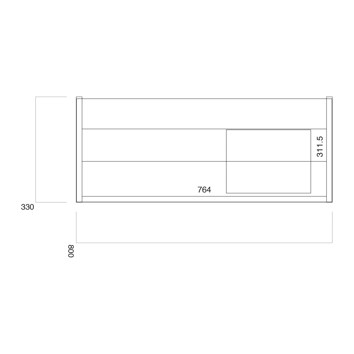 Muro Wall Hung Furniture - 800 Basin Cabinet