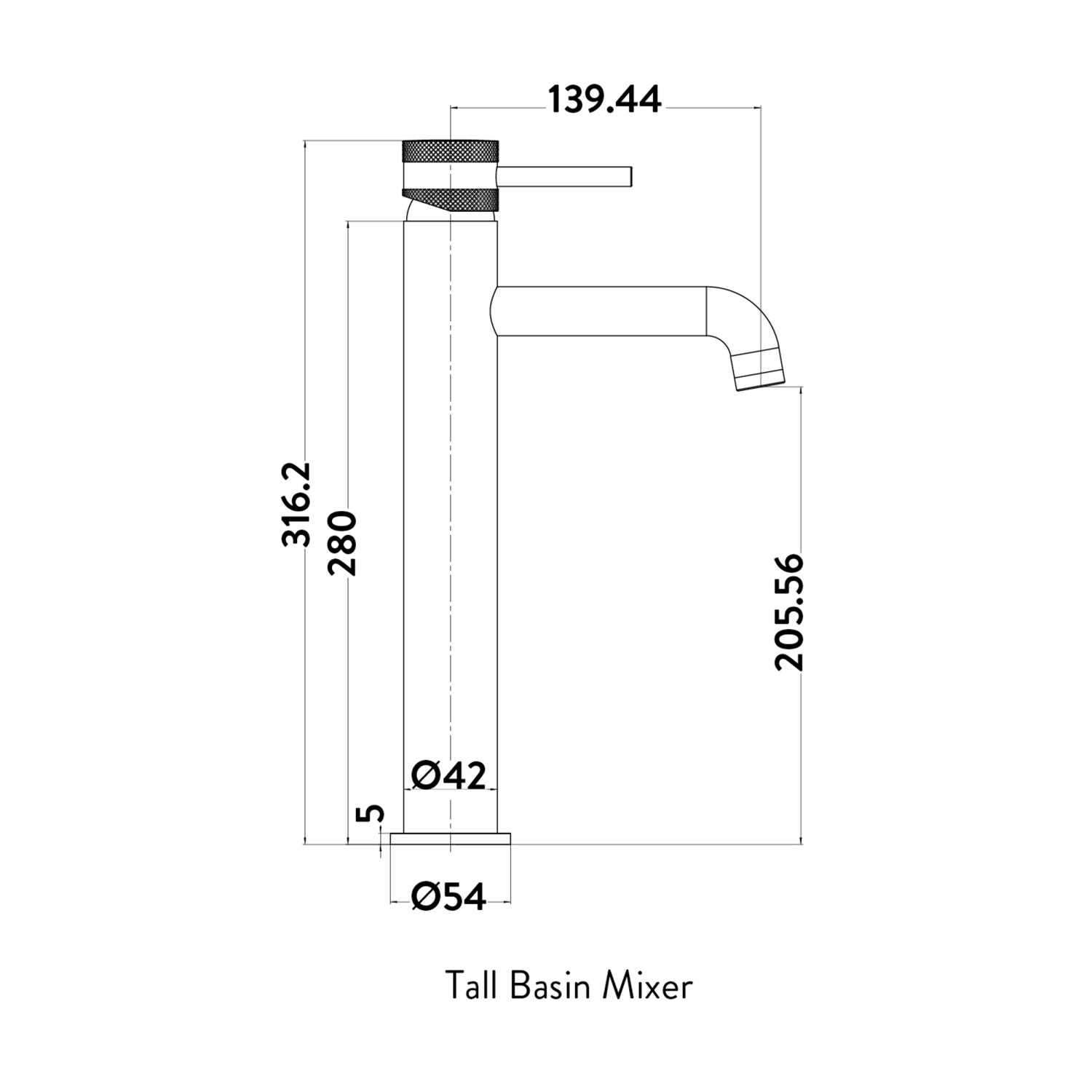 Core Tall Mono Basin Mixer