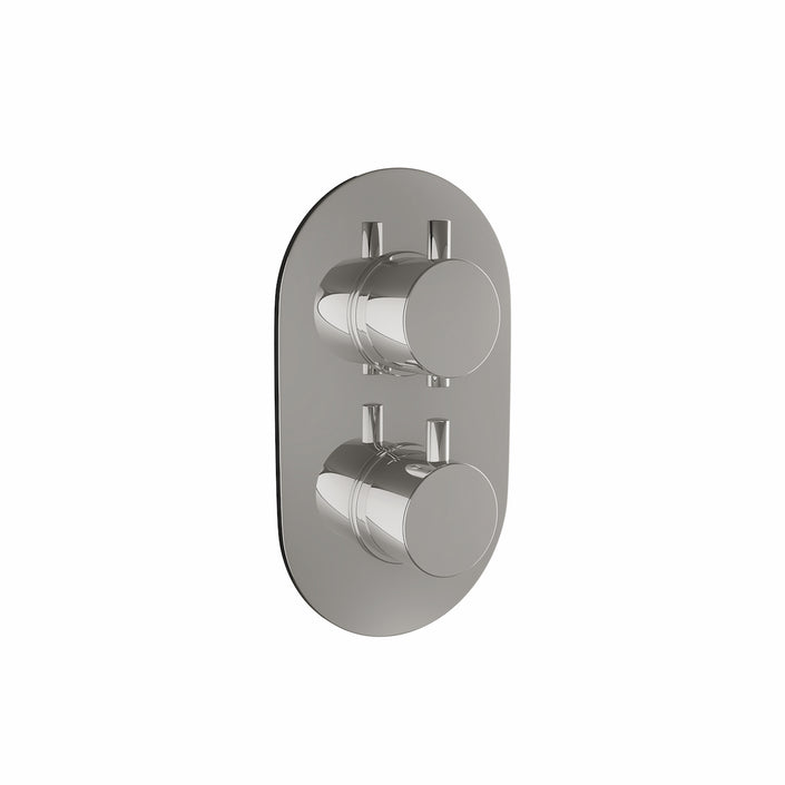 Oval Plate, 2 Hole, No knobs for Diverter