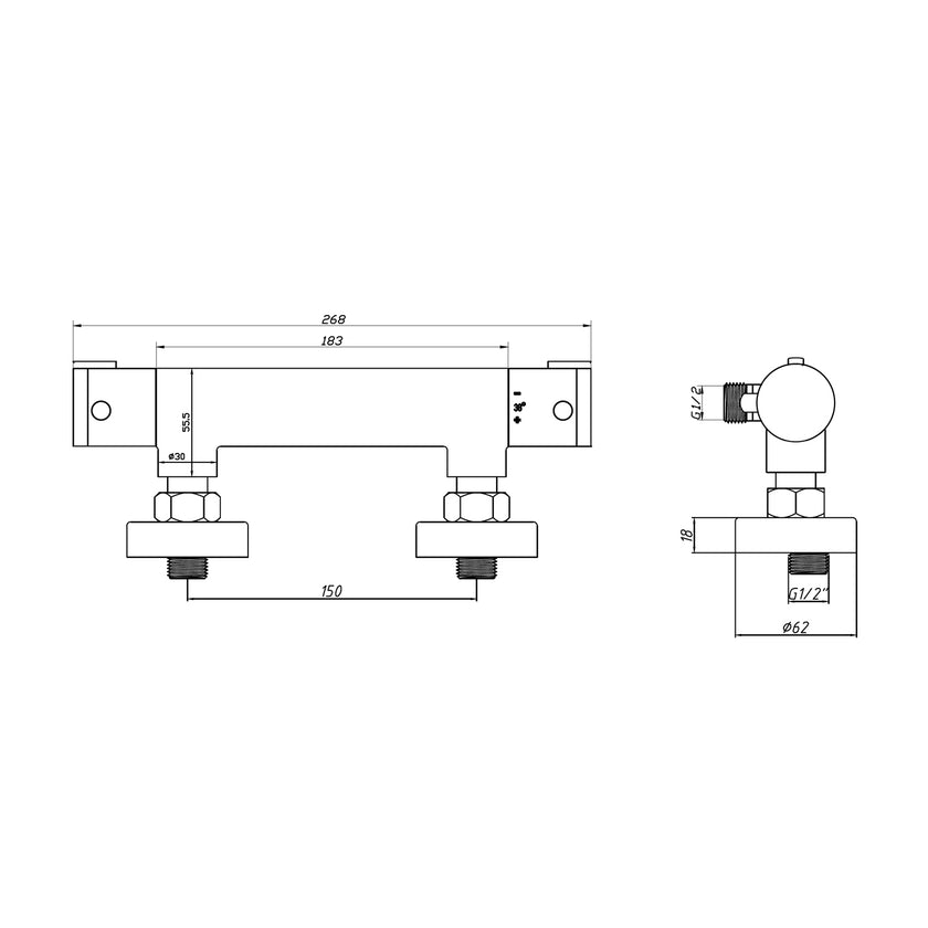 Exposed Shower Valve WRAS Approved Shower Valve