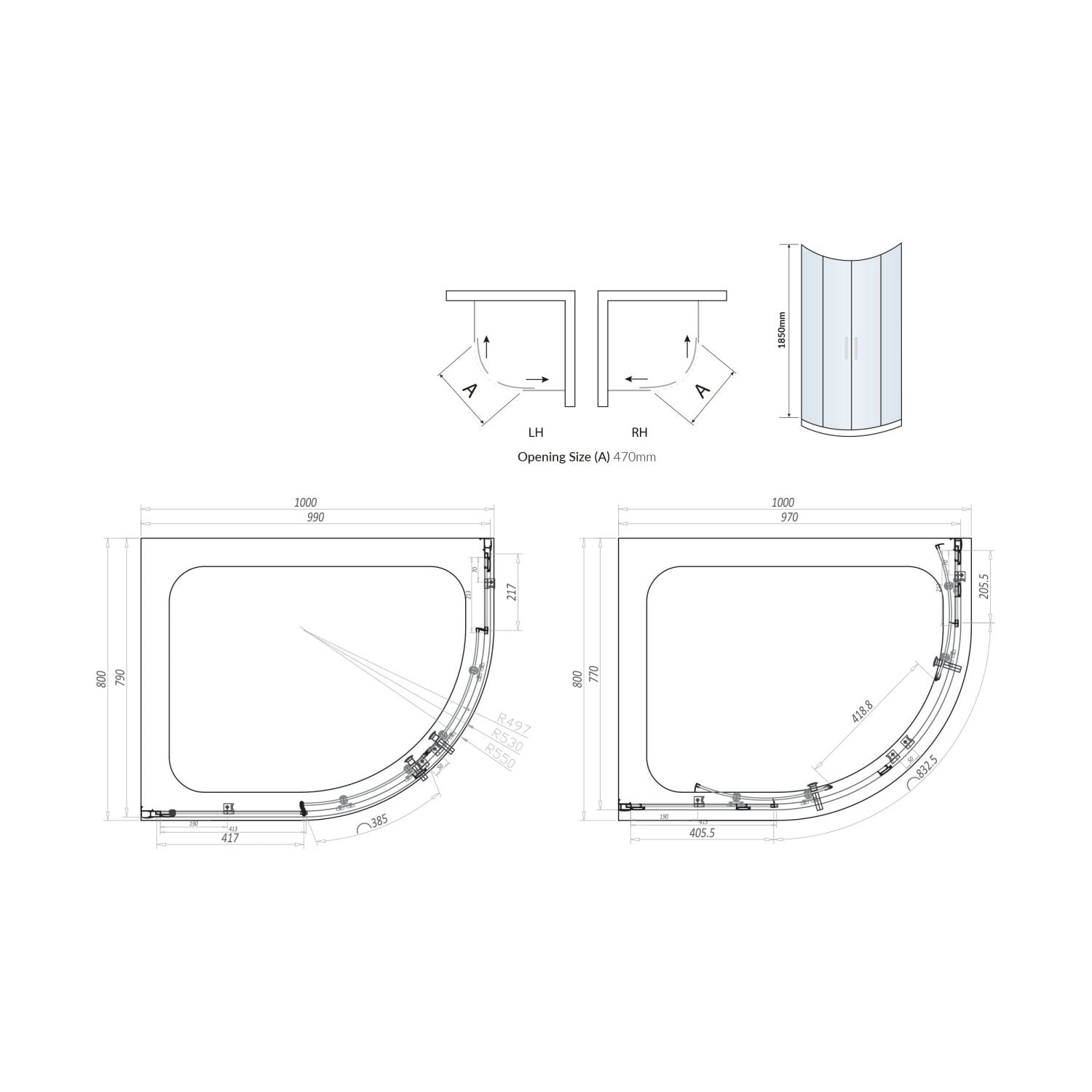 Double Door Quadrant