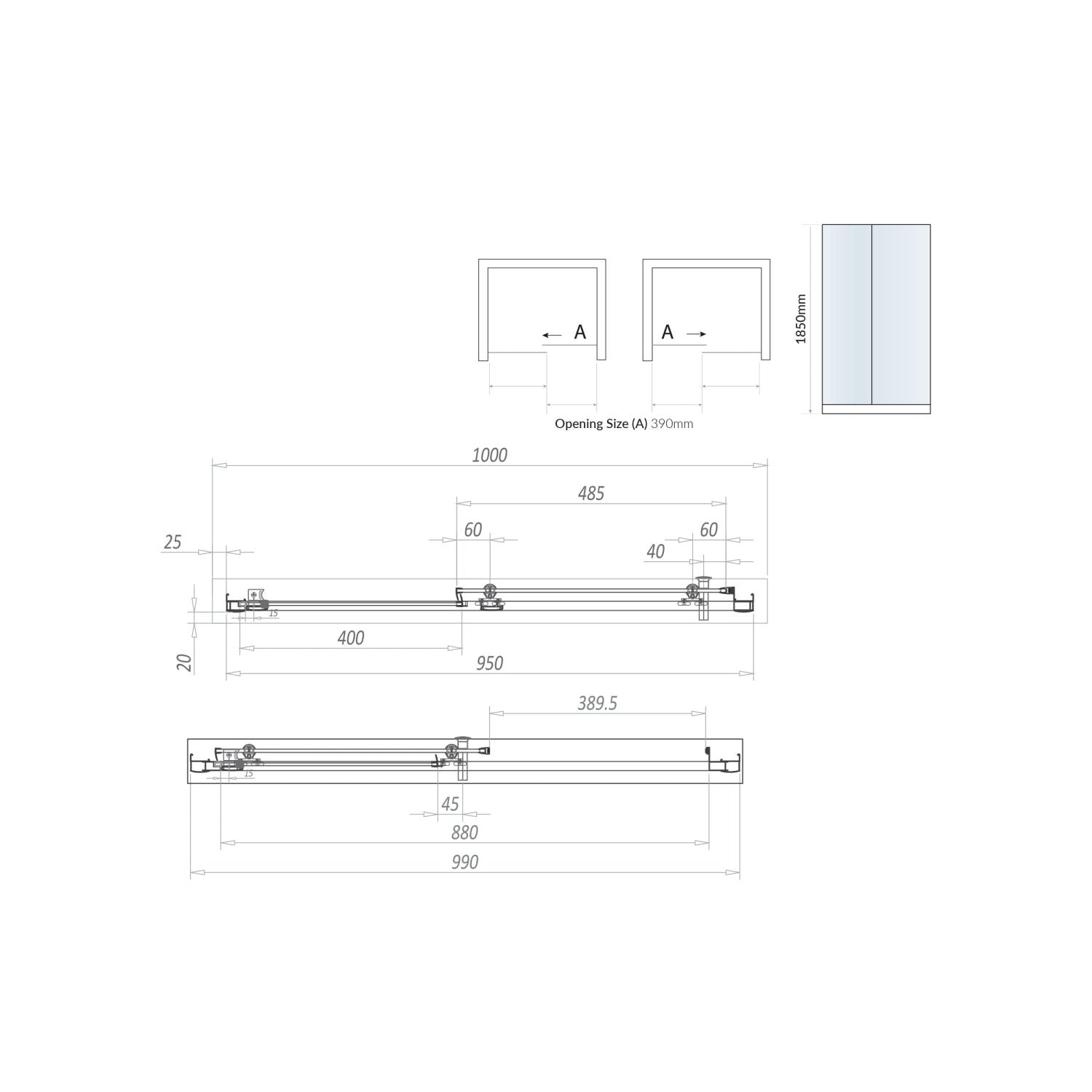 S6 Sliding Shower Door