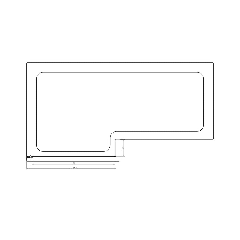 Black L Shaped Bathscreen Seal