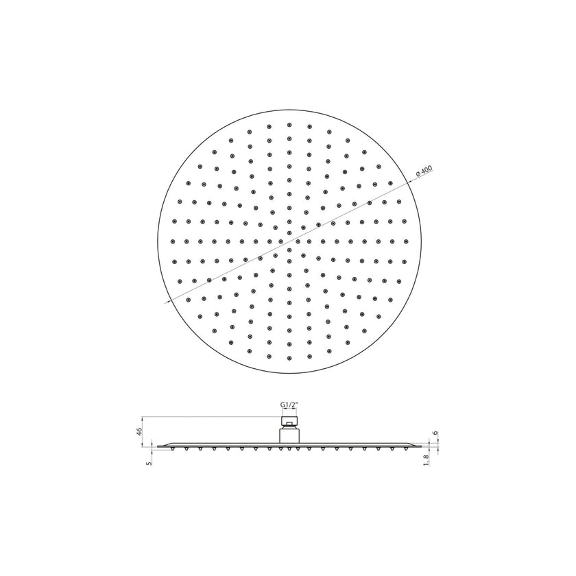 Stainless Steel Fixed Head 200mm