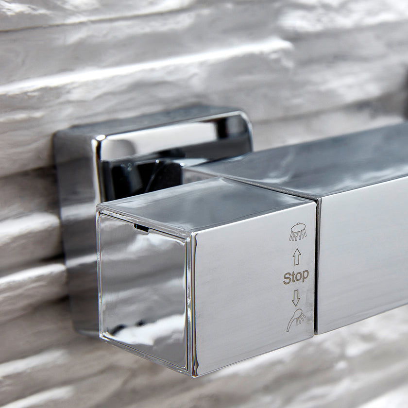 Square Rigid Riser Shower