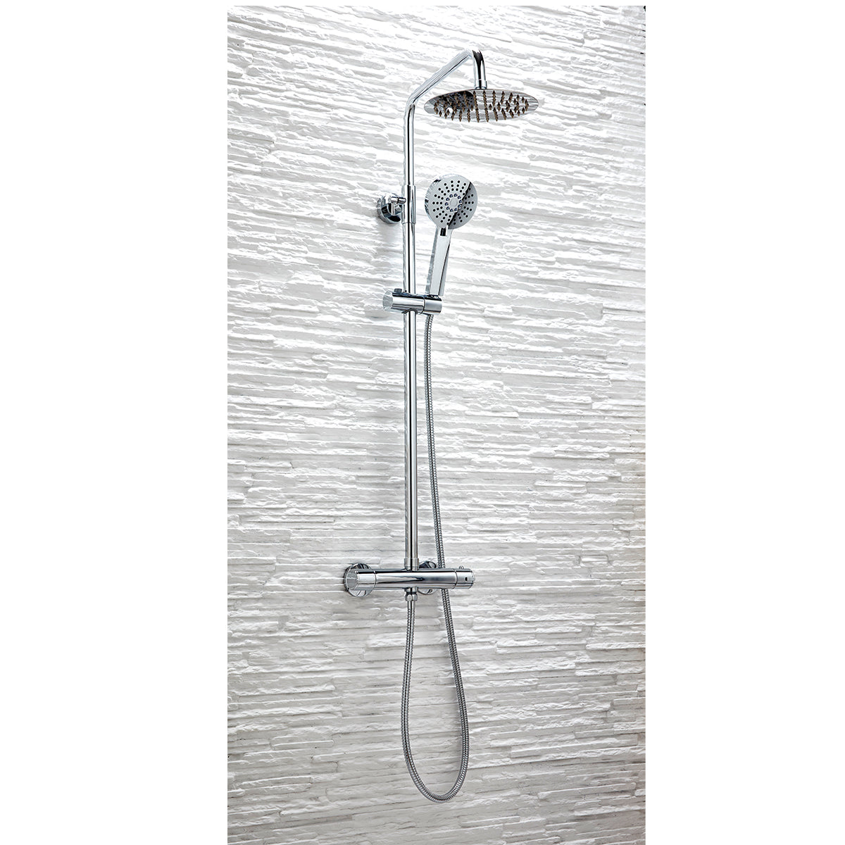 Round Rigid Riser shower Set – bathlux.co.uk