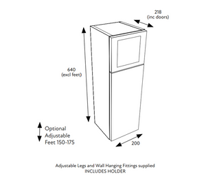 Slimline Toilet Roll Cabinet exc holder