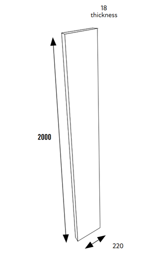 Slimline Tall End Panel Slab