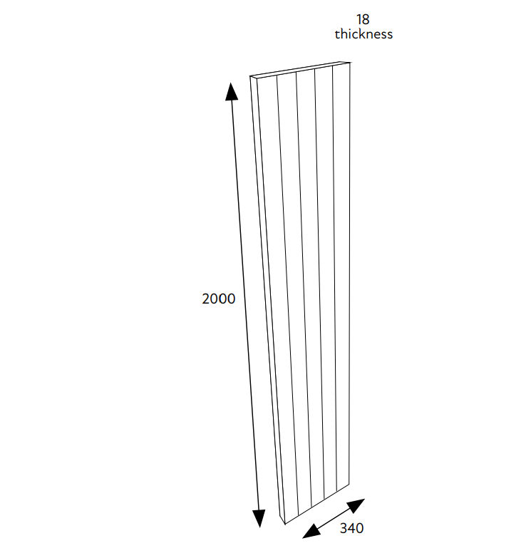 Standard Tall End Panel Trad