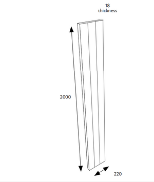 Slimline Tall End Panel Trad