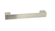 Modern Square Chunky Handle Brushed Steel H6