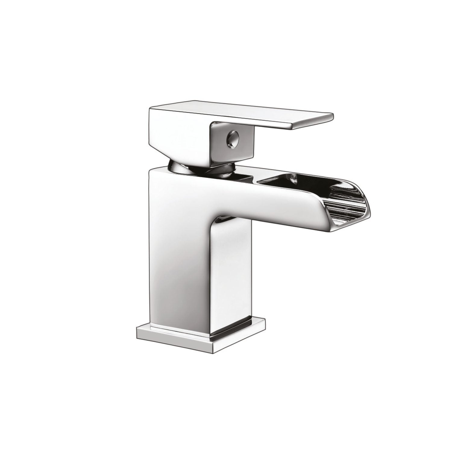 Victoria Mini Mono Basin Mixer with Push Waste